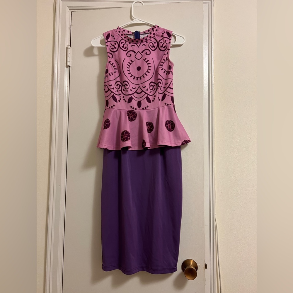 Women’s lavender and purple peplum dress